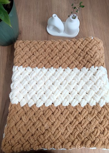 Bej Örgü Çocuk Battaniyesi - Görsel 2