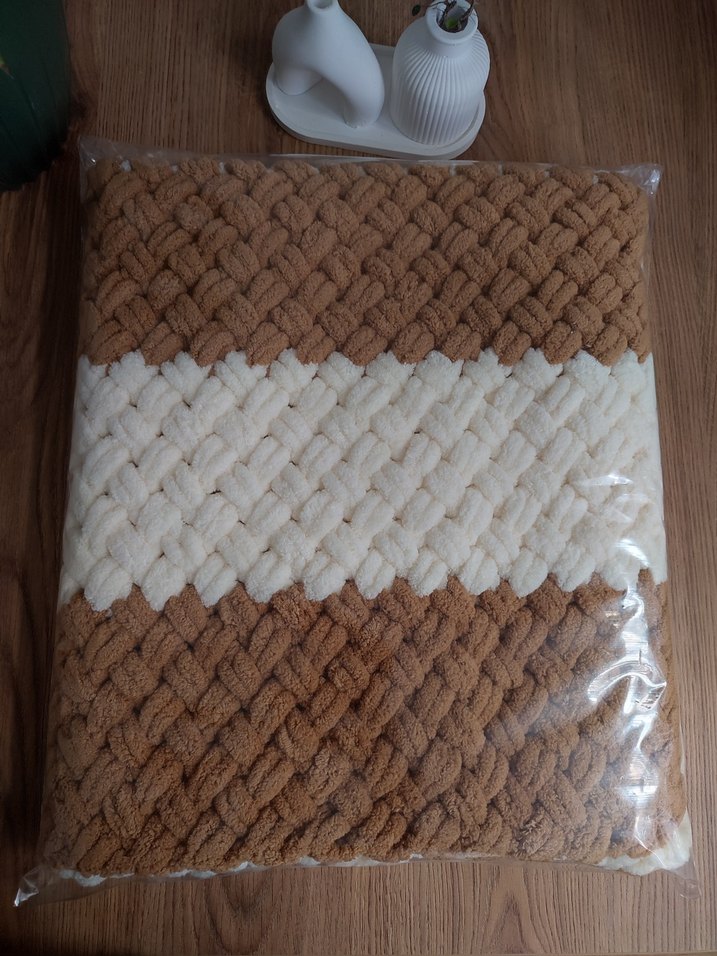 Bej Örgü Çocuk Battaniyesi - Görsel 3