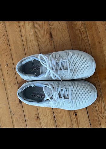 Gri Kadın Spor Ayakkabı - Yüksek Topuklu, Bağcıklı - Görsel 4