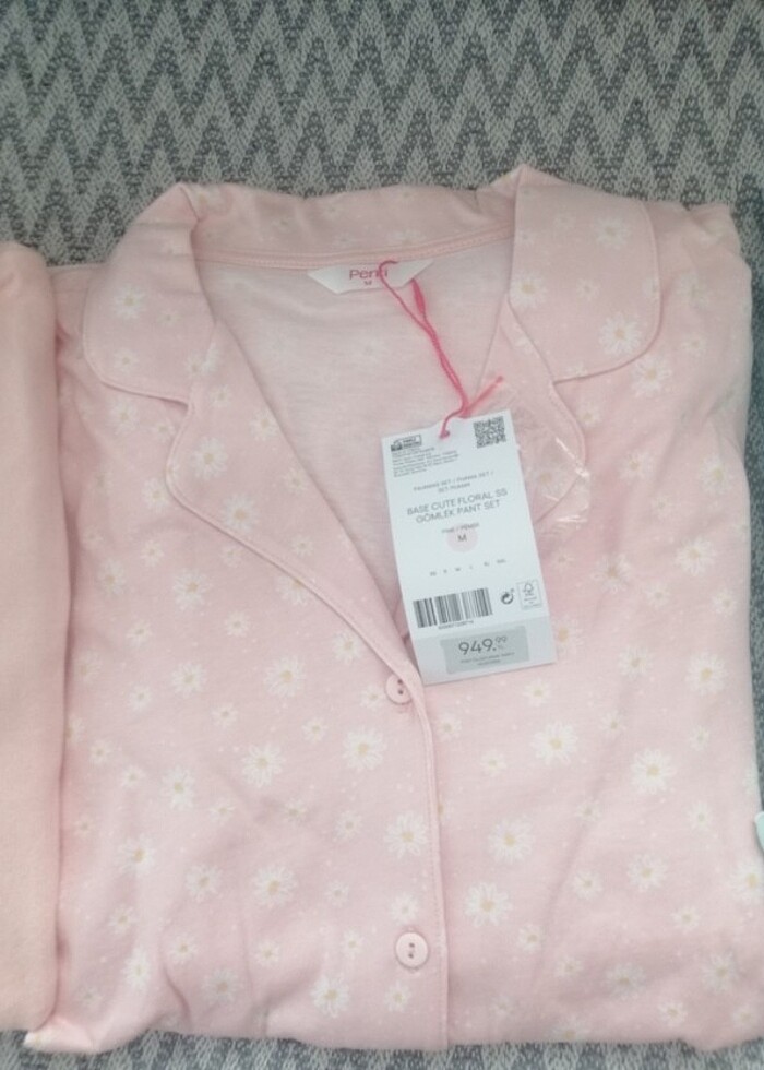 PENTİ M BEDEN ETİKETLİ PİJAMA TAKIMI - Görsel 3