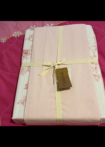 Pembe Gri Desenli Nevresim Takımı - Görsel 3