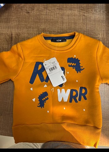 LC Waikiki Erkek Sarı Baskılı Sweatshirt - Görsel 2