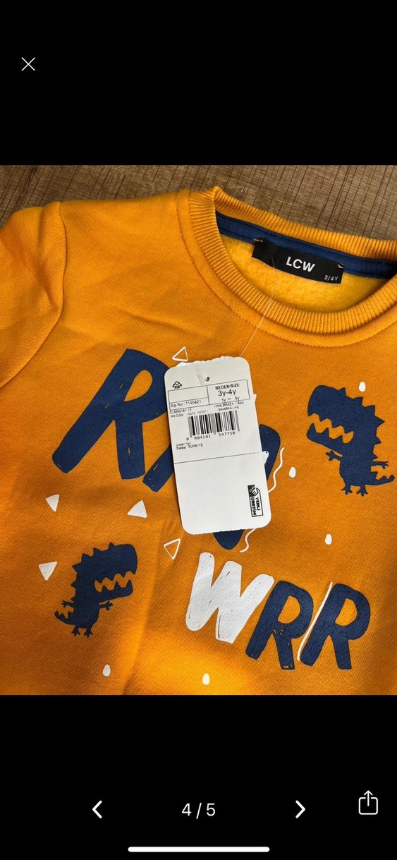 LC Waikiki Erkek Sarı Baskılı Sweatshirt - Görsel 3