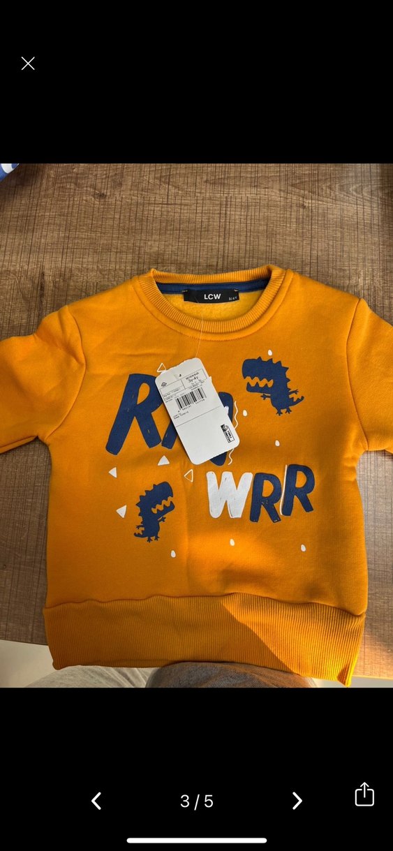 LC Waikiki Erkek Sarı Baskılı Sweatshirt - Görsel 2