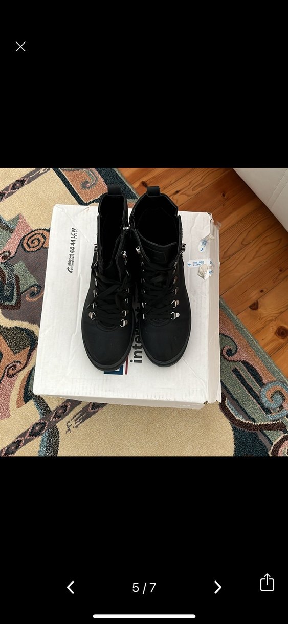 Siyah Platform Topuklu Kadın Botu - Görsel 4