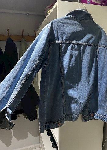 Kadın Mavi Denim Düğmeli Ceket - Görsel 2