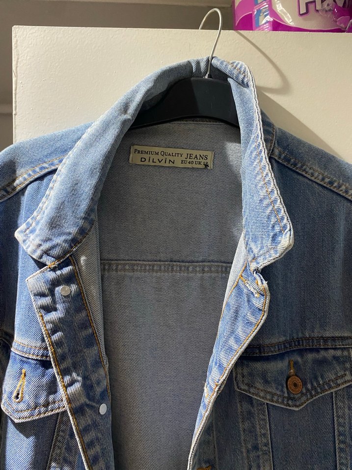 Kadın Mavi Denim Düğmeli Ceket - Görsel 3