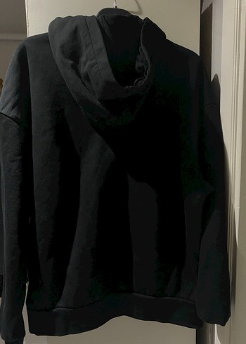 Kadın Siyah Fermuarlı Yüksek Yakalı Sweatshirt - Görsel 2