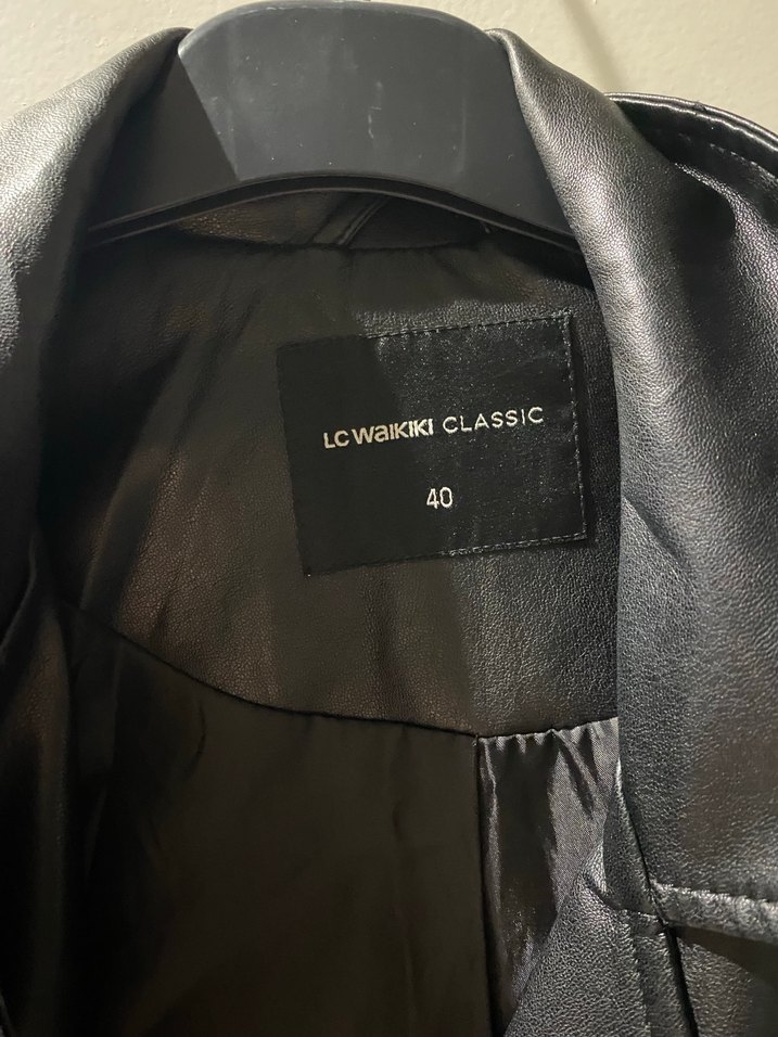 Siyah Biker Deri Ceket - Görsel 3