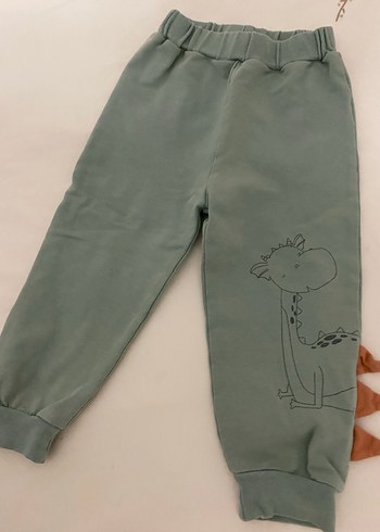 Yeşil dinozor Baskılı Erkek bebek Eşofman - Görsel 2