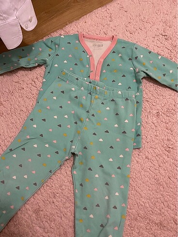 3 yaş kız bebek pijama takımı
