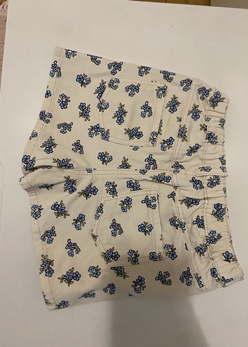 Zara Beyaz Çiçek Desenli kız bebek 18-24 ay Şort