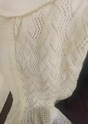 42 Beden Beyaz Triko Hamile Hırka