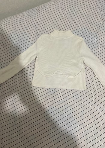 Bershka Boğazlı Uzun Kollu Triko Kazak