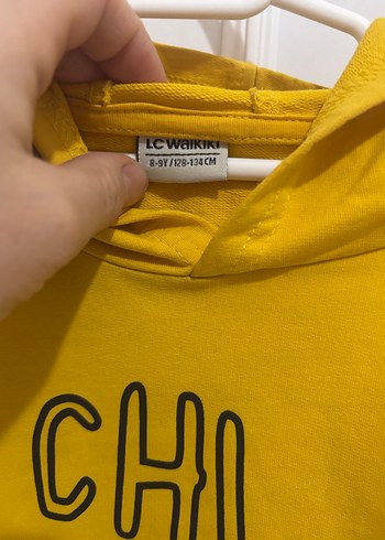 8.9 yaş Sarı Kapüşonlu Sweatshirt - Görsel 5