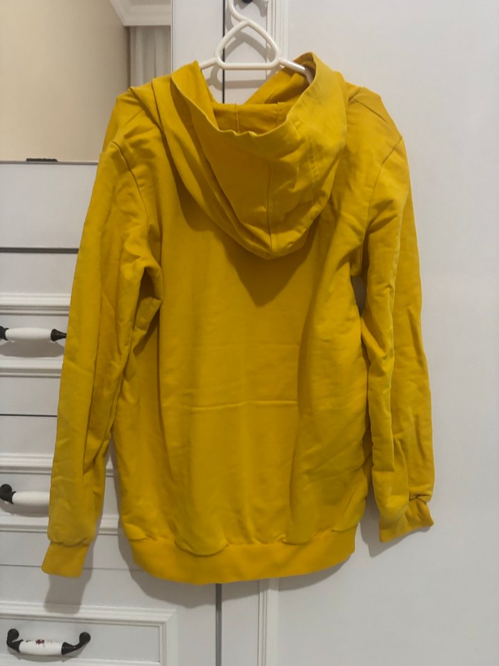 8.9 yaş Sarı Kapüşonlu Sweatshirt - Görsel 3