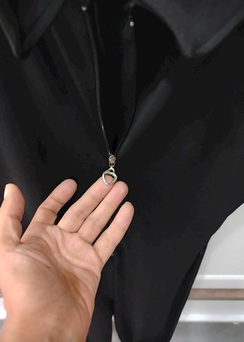 s Beden siyah Renk Siyah Fermuarlı Kolsuz Kadın Tulum