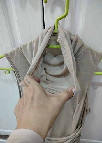 Sheinside Bej Kolsuz Uzun Elbise