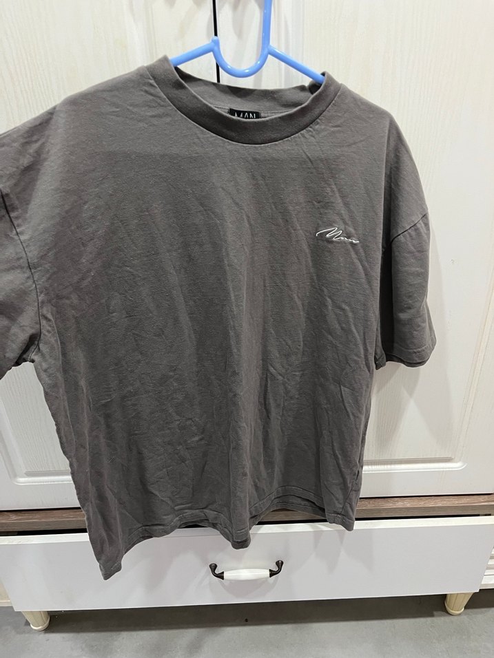 Gri Kısa Kollu Tişört Erkek - Görsel 2