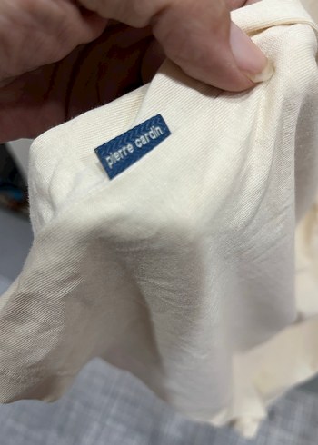 Bej Pamuklu Erkek Tişört, Kısa Kollu, Salaş Kesim - Görsel 4