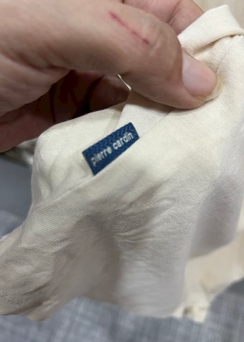 Bej Pamuklu Erkek Tişört, Kısa Kollu, Salaş Kesim - Görsel 8