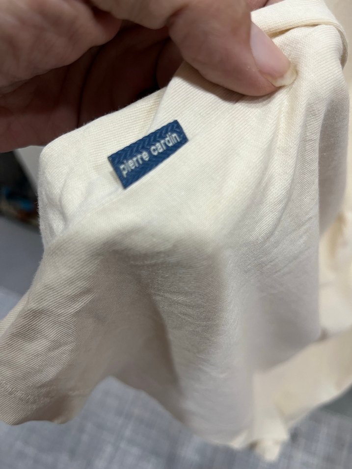 Bej Pamuklu Erkek Tişört, Kısa Kollu, Salaş Kesim - Görsel 4