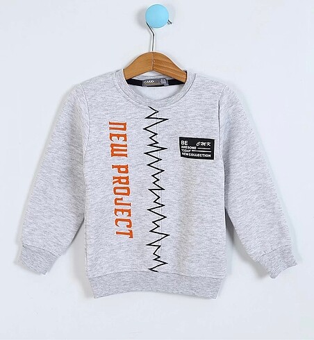 Üç ip şardonlu erkek çocuk sweatshirt