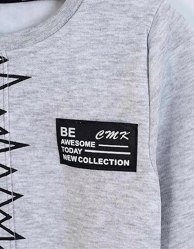 5 Yaş Beden Üç ip şardonlu erkek çocuk sweatshirt