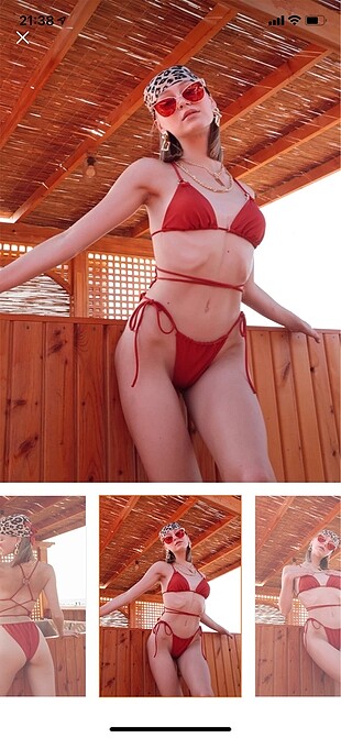 Holly Lolly Kırmızı İpli Bikini Takımı