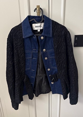 ipekyol Marka Sehir Stiline Uygun Siyah Denim Ceket