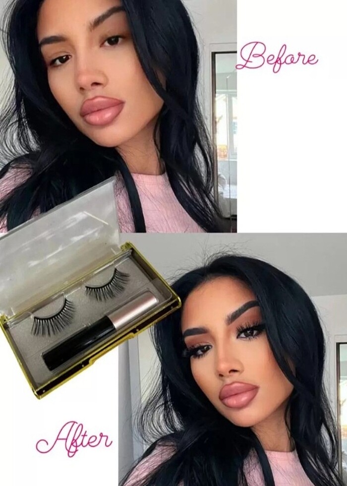 Manyetik Eyeliner'lı Mıknatıslı Doğal Ipek Takma Kirpik

 - Görsel 2