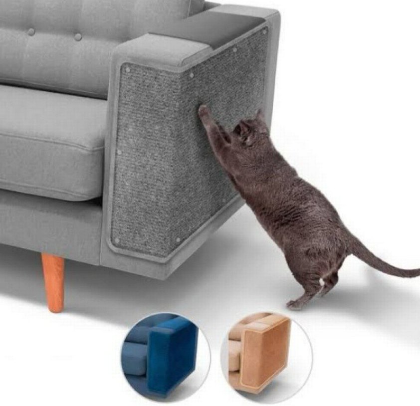 koltuk koruyucu Köşe Kedi Tırmalama Paneli Gri - Görsel 3