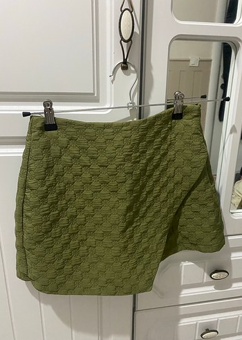 Yeşil Keten Mini Kadın Takım - Görsel 3