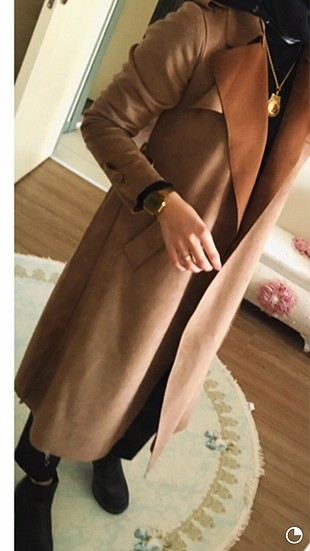 Trench kot taba rengi
