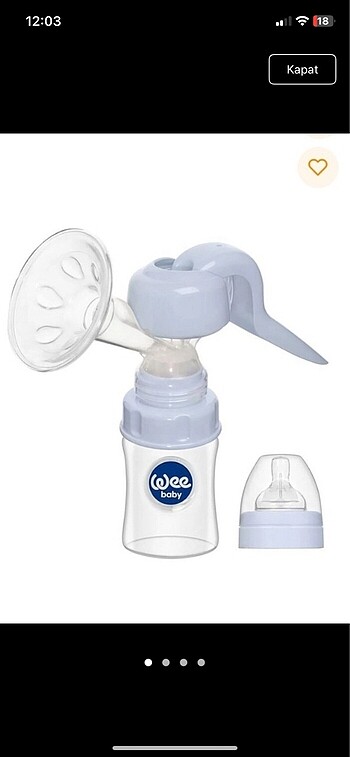  Beden Wee baby süt pompası & biberon