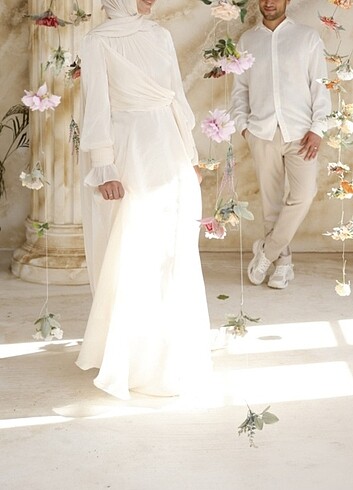 Tesettür nikah elbisesi