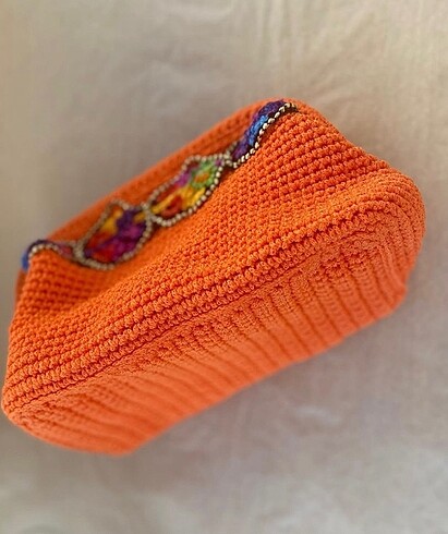  Beden Örgü Clutch Çanta