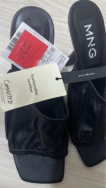 Mango Deri Sandalet - Görsel 5