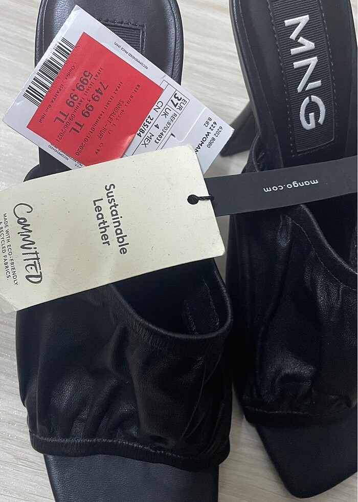 Mango Deri Sandalet - Görsel 5