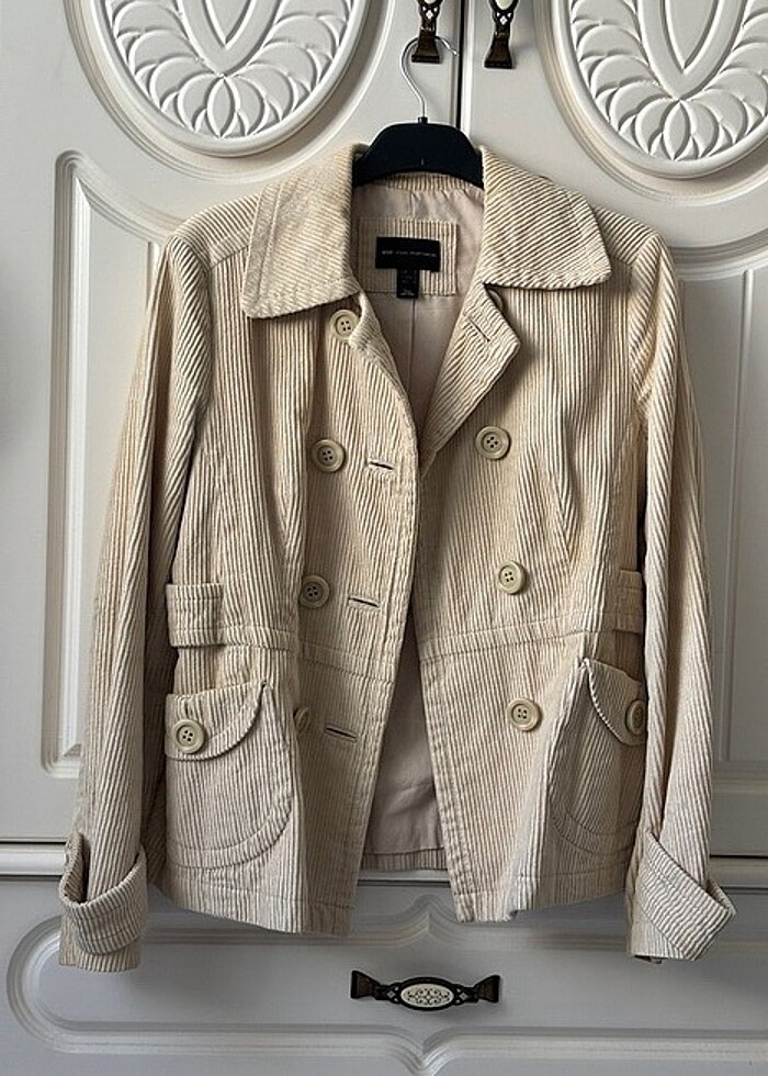 Mango Kadife Ekru Ceket - Görsel 2