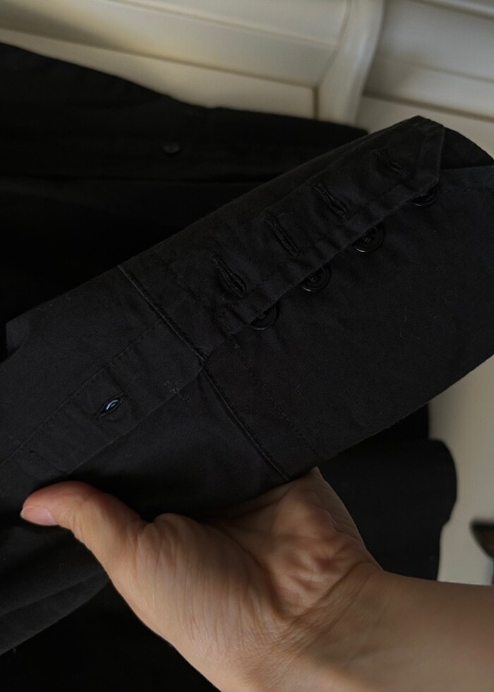 Zara Basic Siyah Gömlek - Görsel 3