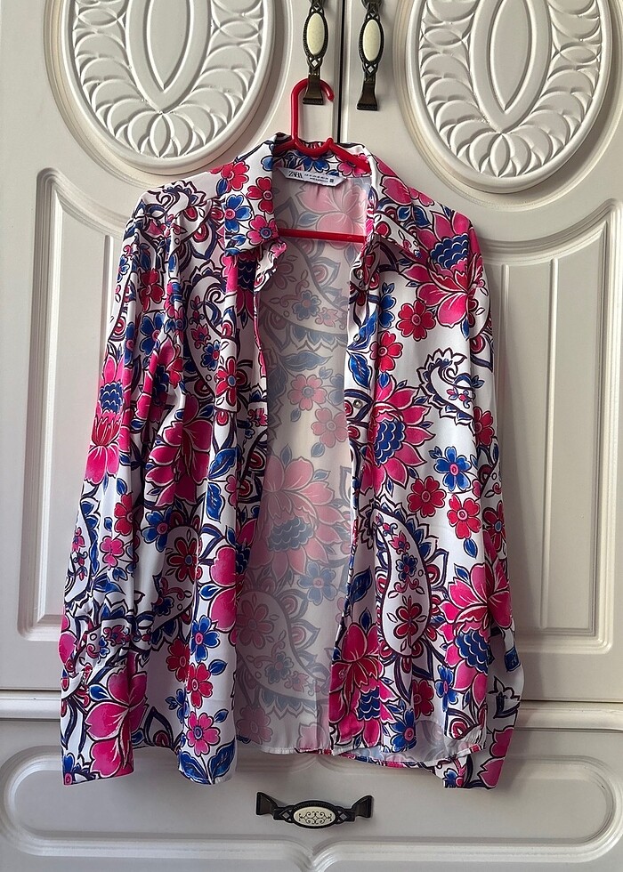 Zara Desenli Gömlek - Görsel 5