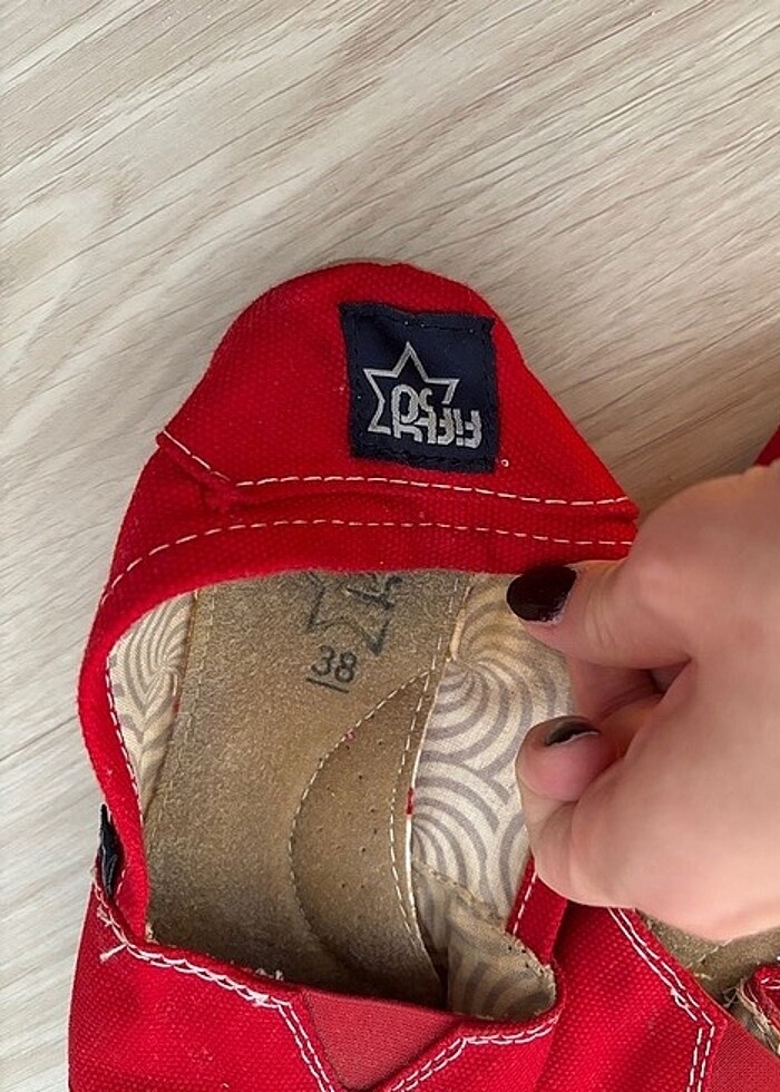 Kırmızı Espadril Ayakkabı - Görsel 3