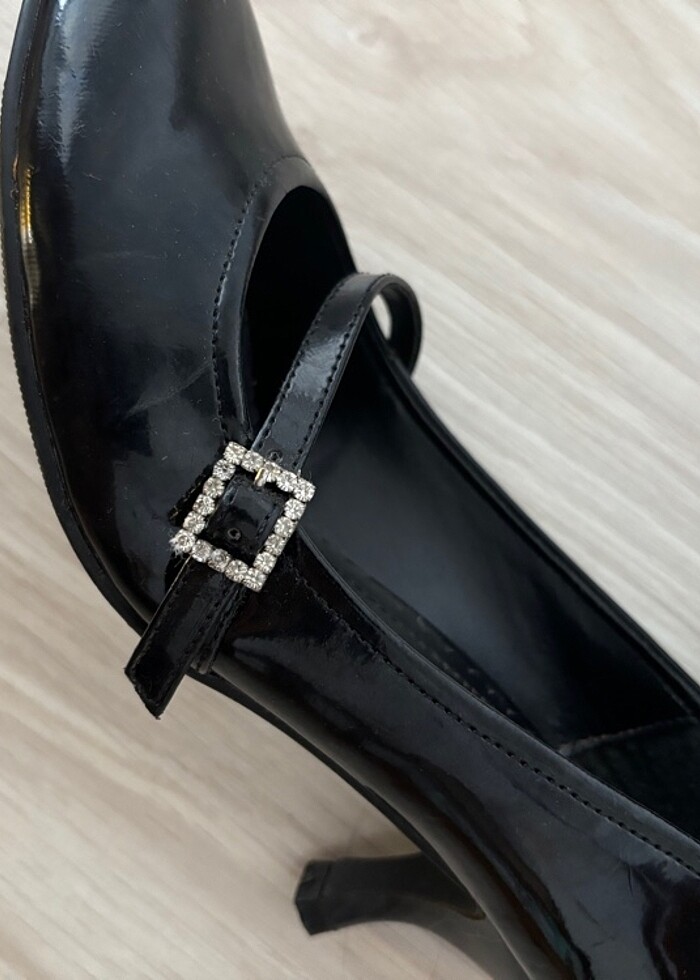 Siyah Şık Rugan Ayakkabı - Görsel 4