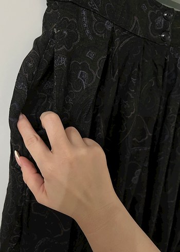 l Beden siyah Renk Bol paça pantolon