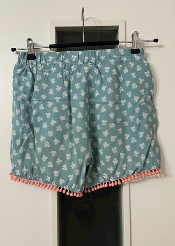 Püsküllü Çok Renkli Bohem Mini Şort - Görsel 6