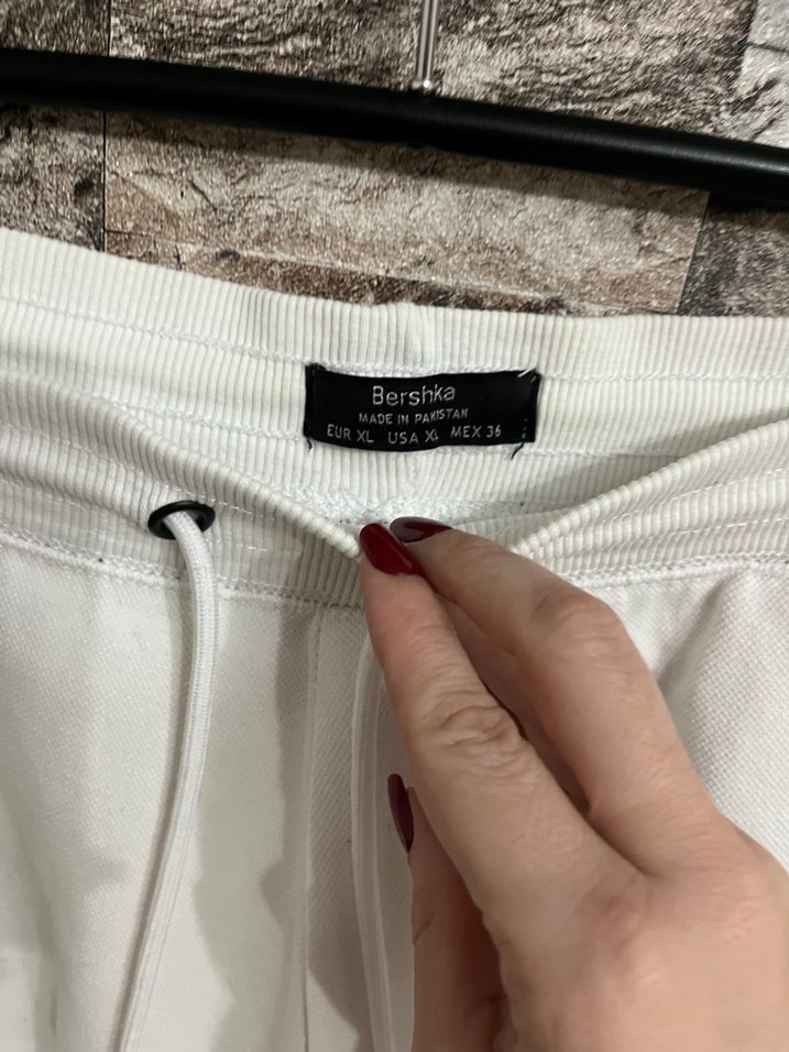 Beyaz Pamuklu Erkek Kısa Şort - Görsel 3