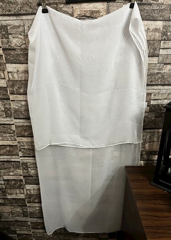 Beyaz Uzun Pareo - Görsel 2