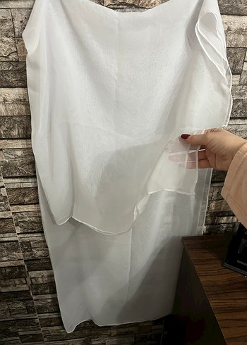 Beyaz Uzun Pareo - Görsel 4