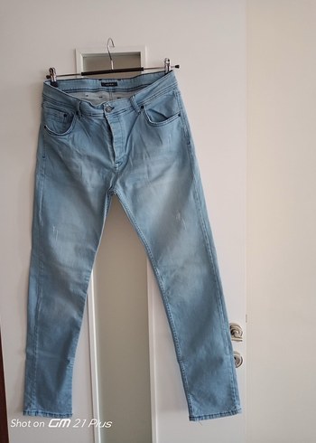 Erkek Gri Denim Regular Fit Kot Pantolon